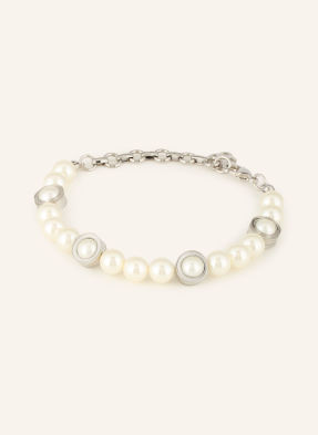 Casablanca Náramek Sci-Fi Pearl Bracelet bílá / stříbrná