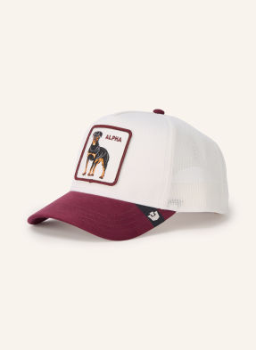Goorin Bros. Cap Suede Alpha tmavě červená / bílá