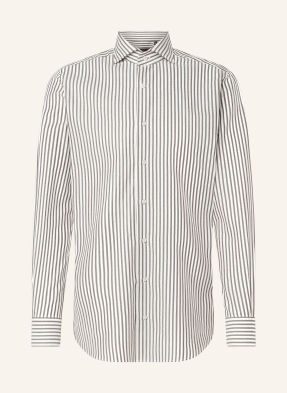 Windsor. Košile Trivo Shaped Fit tmavě hnědá / bílá