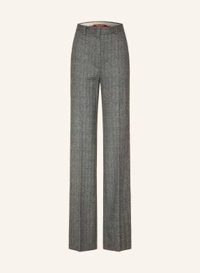 Max Mara Studio Marlene Kalhoty Edicola Z Džerseju černá / šedá / bílá