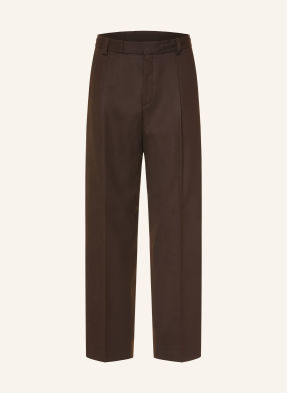 Hugo Chino Kalhoty Tari Regular Fit tmavě hnědá