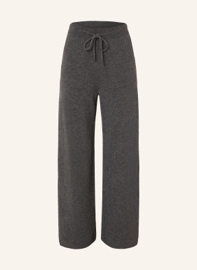 Max Mara Pletené Kalhoty Fiabe Z Kašmíru tmavě šedá