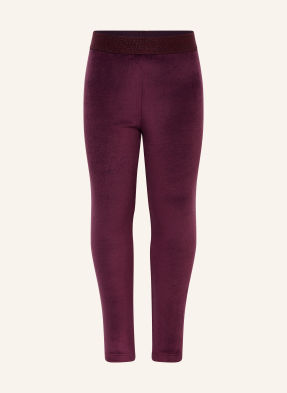 S.Oliver Red Samtleggings Mit Glitzergarn rot