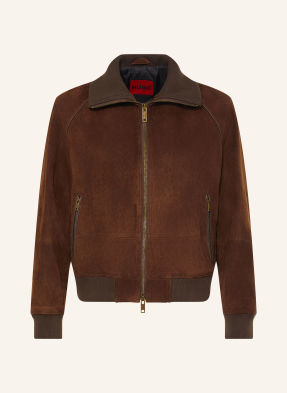 Hugo Lederblouson Laines braun
