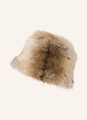 Studio Ar Klobouček Typu Bucket Hat Beau Z Umělé Kožešiny světle hnědá