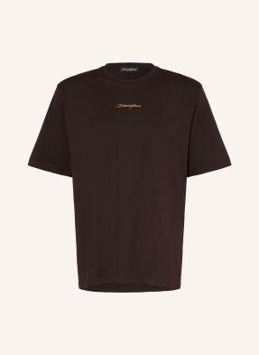 Dolce & Gabbana Tričko tmavě hnědá / velbloudí