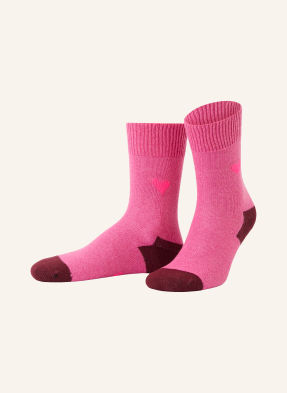 Unio Ponožky Amore Cashmere růžová / neonově růžová / tmavě červená