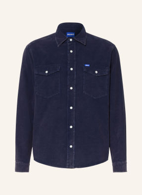 Hugo Cordhemd Ebino Comfort Fit blau