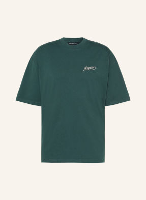 Pegador Oversized Tričko Massa tmavě zelená / krémová