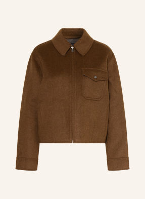 Woolrich Overshirt tmavě hnědá
