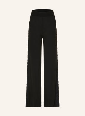ea7 Emporio Armani Pletené Kalhoty černá