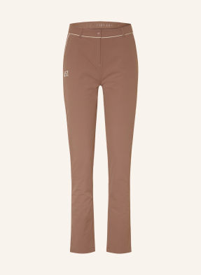 ea7 Emporio Armani Kalhoty hnědá / bílá