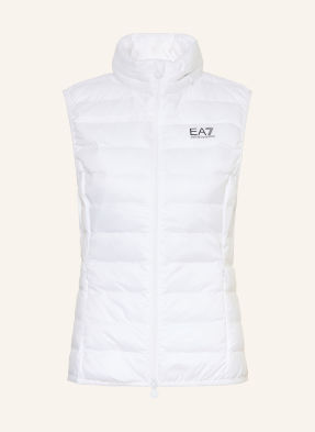 ea7 Emporio Armani Prošívaná Vesta bílá / černá