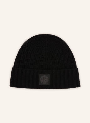 Stone Island Cashmere-Mütze Ghost schwarz