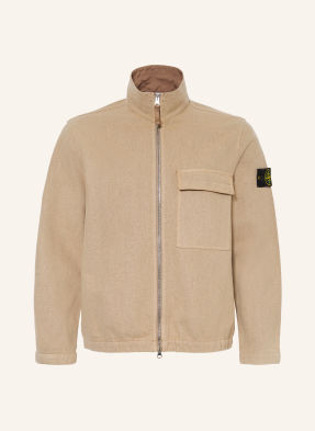 Stone Island Overjacket Aus Flanell beige