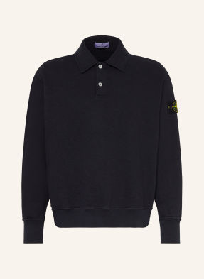 Stone Island Sweat-Poloshirt blau
