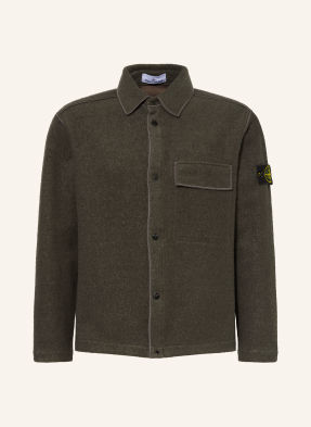Stone Island Overjacket Aus Bouclé gruen