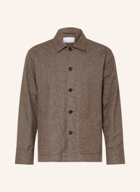 Eton Flanelový Overshirt Comfort Fit hnědá / světle hnědá