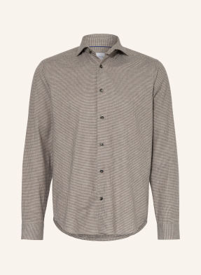 Eton Flanelová Košile Comfort Fit šedá / světle šedá