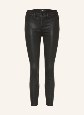 7 For All Mankind Coated Džíny The Ankle Skinny 21h coated black