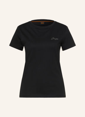 Boss T-Shirt Elove Mit Schmucksteinen schwarz