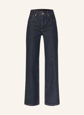 Anine Bing Široké Džíny Hugh washed blue unwashed blue