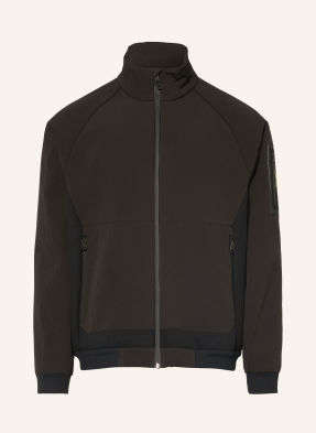 Boss Bunda Cord Fleece Z Kombinace Materiálů černá