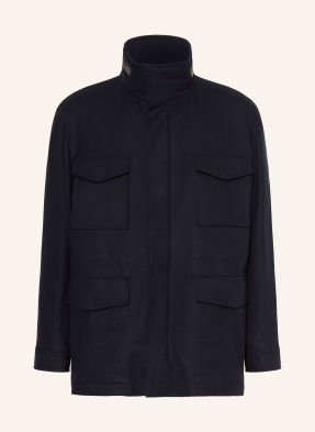 Brioni Bunda Fieldjacket S Kašmírem tmavě modrá