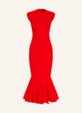 Jacquemus Pouzdrové Šaty La Robe Palmier S Výřezem A Volánky červená