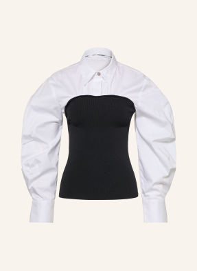 Co'couture Halenka Merciacc Z Kombinace Materiálů černá / bílá