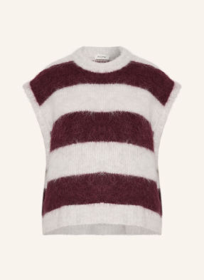 American Vintage Pullunder S Rukávy Z Alpaky tmavě červená / režná