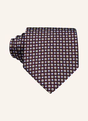 Zegna Kravata tmavě modrá / krémová / tmavě červená