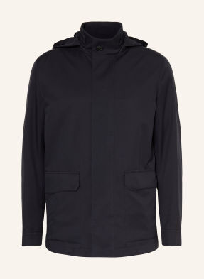 Zegna Parka S Odnímatelnou Kapucí tmavě modrá