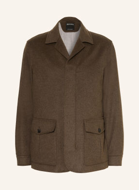 Zegna Kashmírová Svrchní Košile khaki