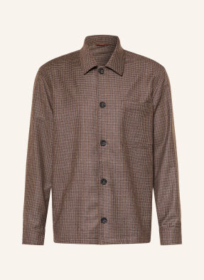 Cruna Flanelový Overshirt Cardiff hnědá