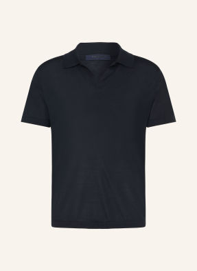 Boss Strick-Poloshirt Niro Regular Fit blau