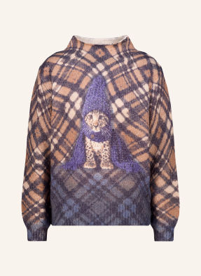 Monari Pullover Mit Schmucksteinen braun