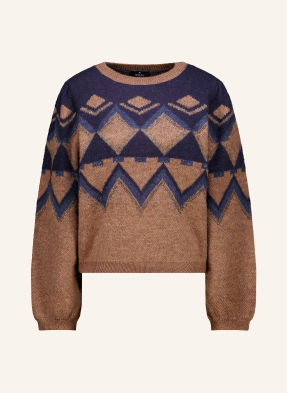 Monari Pullover Mit Schmucksteinen braun