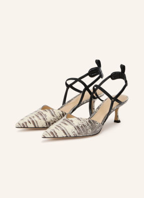 Fendi Slingpumps krémová / tmavě hnědá / černá