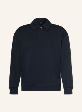 Reiss Sweat-Poloshirt Brooks blau