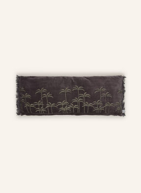 Pad Dekorační Polštář Palm tmavě hnědá / khaki