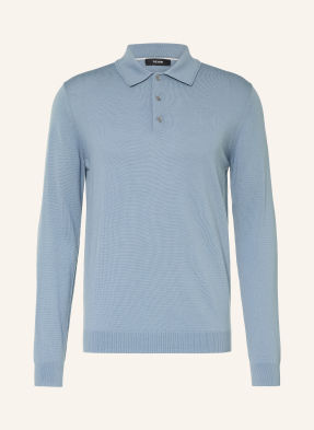 Reiss Strick-Poloshirt Trafford Aus Merinowolle blau