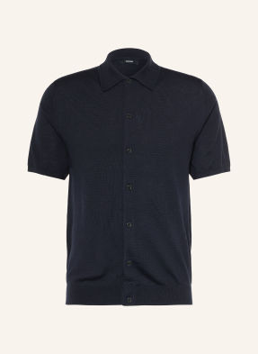 Reiss Pletená Košile Drayton Slim Fit tmavě modrá