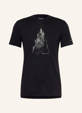 Super.Natural Funkční Tričko Ascenders S Merino Vlnou černá / šedá