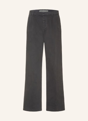 Allsaints Chino Kalhoty Aston Wide Fit tmavě šedá