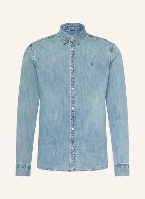 Allsaints Džínová Košile Gleason Slim Fit tmavě modrá