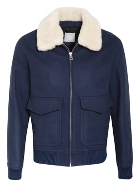 sandro Blouson mit abnehmbarem Echtfellbesatz