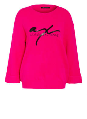 ARMANI EXCHANGE Pullover mit Paillettenbesatz