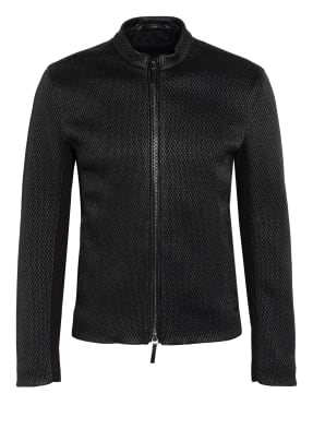 EMPORIO ARMANI Lederjacke im Materialmix