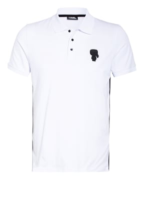 KARL LAGERFELD Jersey-Poloshirt mit Galonstreifen